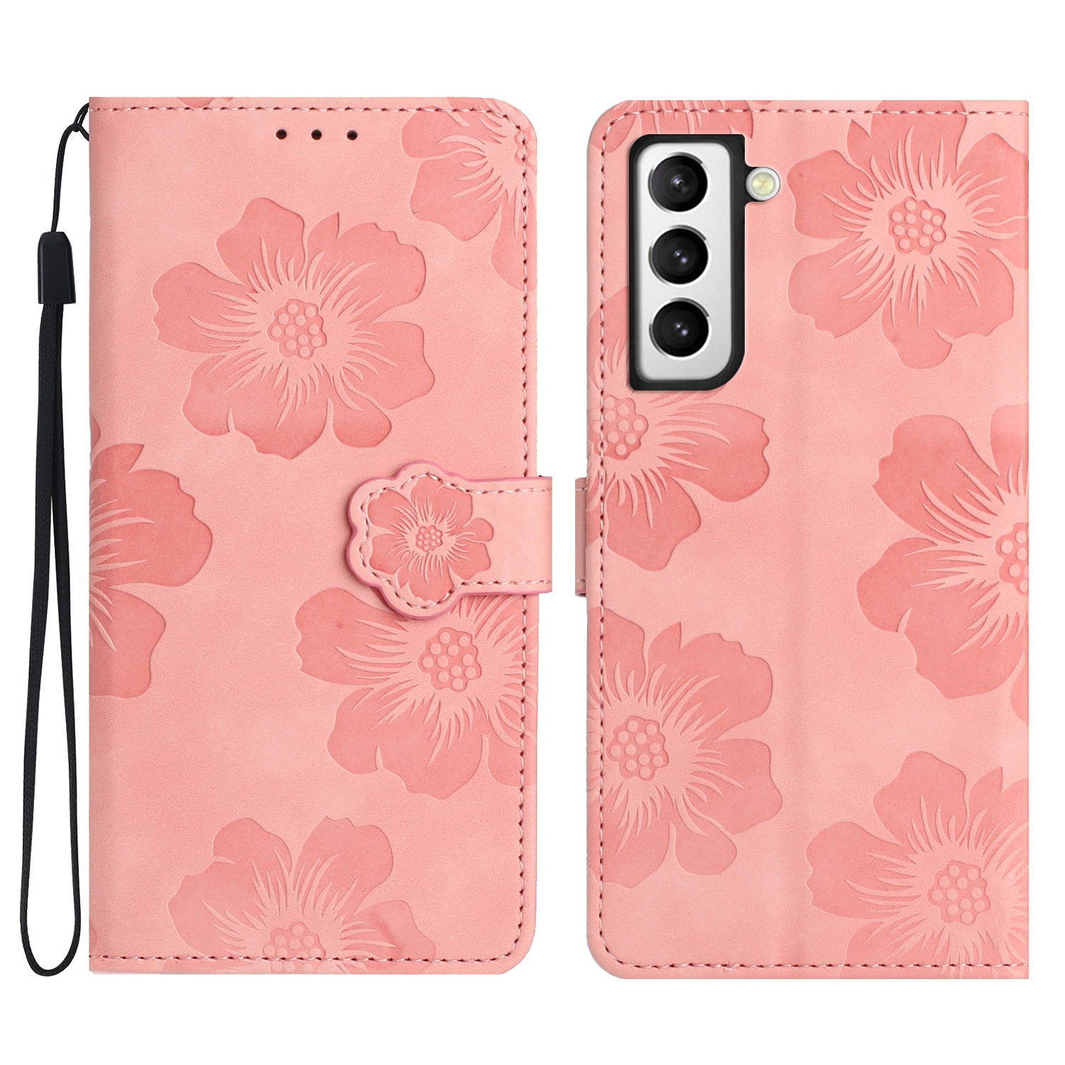 For Samsung Galaxy S22 5G Flowers Imprinted Leather Phone Case Stand Wallet Protective Cover For Samsung Galaxy S22 5G Flowers Imprinted Leather Phone Case Stand Wallet Protective Cover